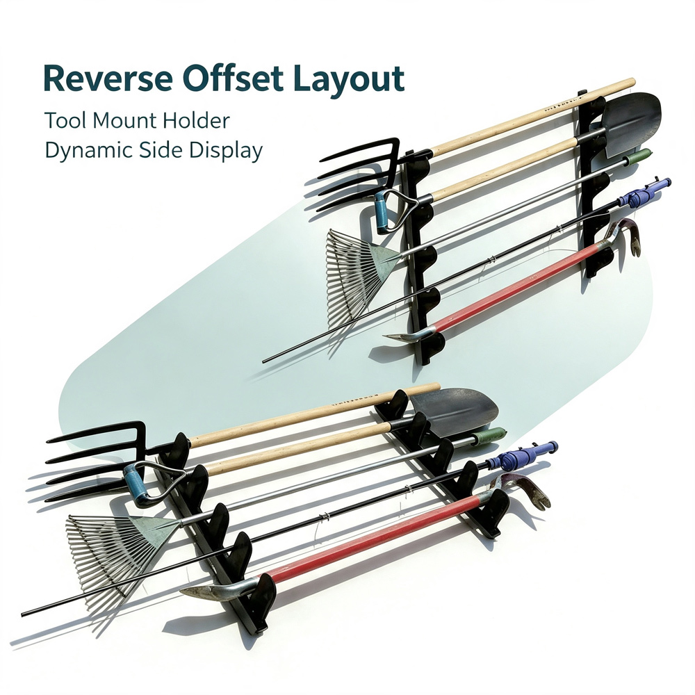 Heavy Equipment Storage Yard - Support mural de rangement pour outils
